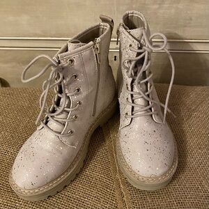 Girls CUPCAKE COUTURE Speckled Zip/Lace Up Ella Boots Size 4M